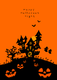 Happy Halloween Night with Full Moon