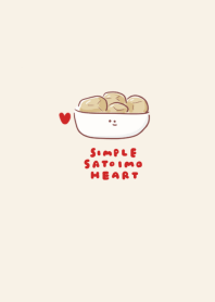 simple taro heart beige