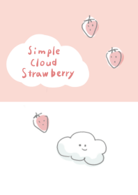 simple cloud strawberry white gray.