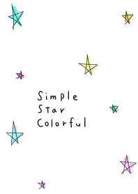 シンプル 星 カラフル