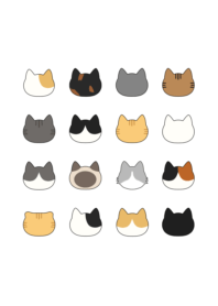 色んな柄の猫シルエット