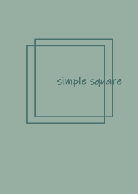 simple square =dusty green=