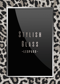 Stylish glass Monotone leopard pattern