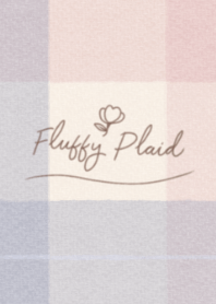 Fluffy Plaid #Pink&Navy