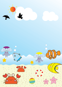 Sky, sea and sand theme