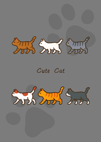 Cat taking a walk(fog gray)
