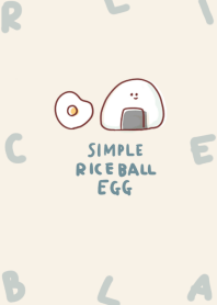 simple rice ball fried egg beige