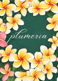 plumeria flower wreath theme