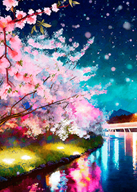 Beautiful night cherry blossoms#61