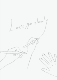 手を描く手（左利き)