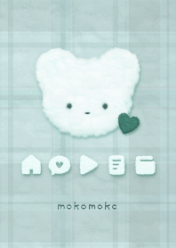 もこもこ & くま ♥ チェック柄 F-18