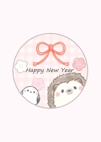 Hedgehog and Shimaenaga -new year- pk