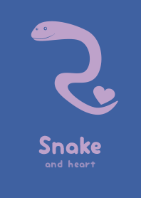 Snake & heart Hidrange blue