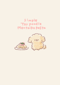 Simple Toy Poodle Mentaiko Pasta Beige