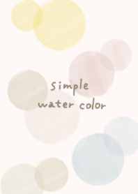 Simple and gentle color watercolor