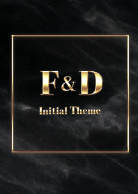 [ F&D ]  Initial Theme Gold Black
