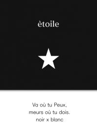 étoile noir x blanc