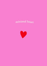 Simple Mini Mini Heart pink x red