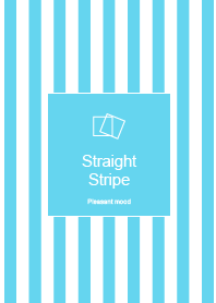 Straight Stripe -Blue and white