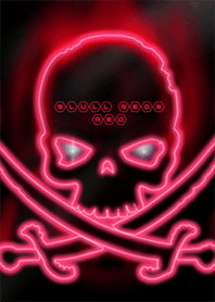 SKULL NEON RED 2