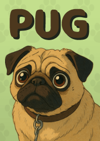 Pop and Cute Pug Theme Green 04