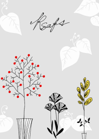 Scandinavian design flower gray2.