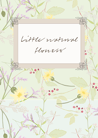 Little natural flowers -green/blue-