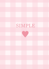 SIMPLE HEART -check moonpink-