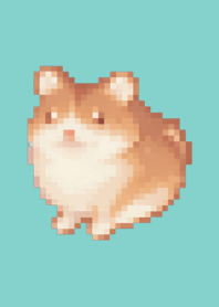 Hamster Pixel Art Theme  Green 07