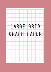 LARGE RED GRID GRAPH PAPER-DUSTY RED