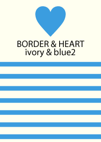 BORDER & HEART-ivory&blue2-