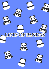 LOTS OF PANDAS/BLUE/WHITE