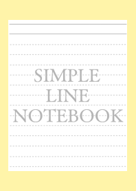 SIMPLE GRAY LINE NOTEBOOK/LIGHT YELLOW