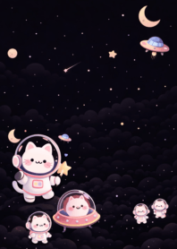 Cute rabbit explores space 3_35