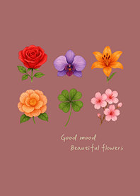 Beautiful mood flowers(pink orange)