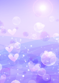 Gentle happiness, purple heart.