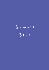 Simple blue. Handwritten.