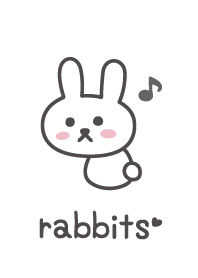 兔子*白色*音符
