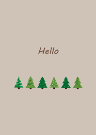 Extremely simple.Christmas tree(Brown)