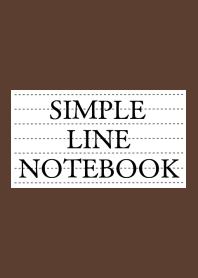 SIMPLE LINE NOTEBOOK-DEEP BROWN
