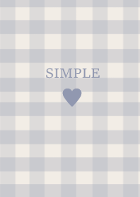 SIMPLE HEART:) check beigeblue