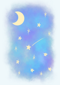 Night sky with falling stars