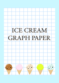 ICE CREAM GRAPH PAPER/LIGHT BLUE