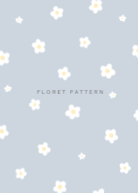 Floret Pattern sky gray
