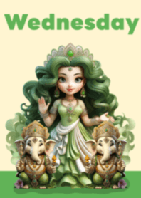 พระแม่ลักษมีและพระพิฆเนศ วันพุธ