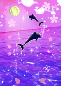 lucky Clover sea sakura moon