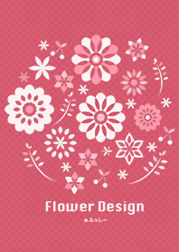 [LINEThemeFactory]FlowerDesign-bellypink