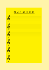 MUSIC COLOR NOTEBOOKj-LIGHT YELLOW
