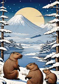 Ukiyo-e - Capybara 70341C