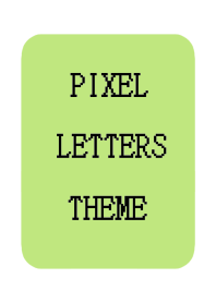 PIXEL LETTERS THEME[LEAF GREEN]-WHITE